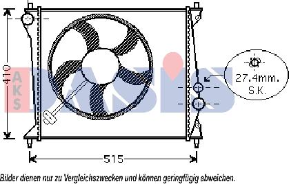 AKS Dasis 480006N - Radiators, Motora dzesēšanas sistēma autodraugiem.lv
