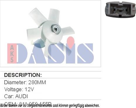 AKS Dasis 488020N - Ventilators, Motora dzesēšanas sistēma autodraugiem.lv