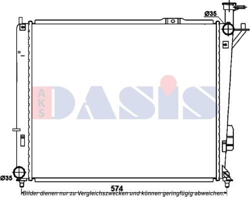 AKS Dasis 560092N - Radiators, Motora dzesēšanas sistēma autodraugiem.lv