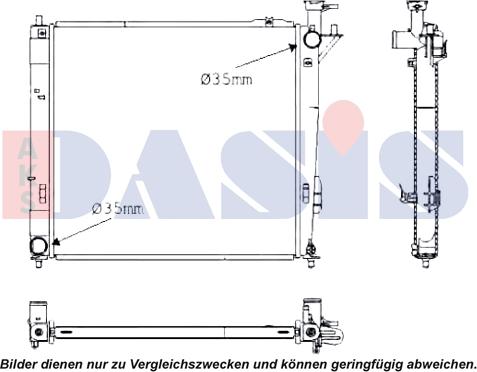 AKS Dasis 560097N - Radiators, Motora dzesēšanas sistēma autodraugiem.lv