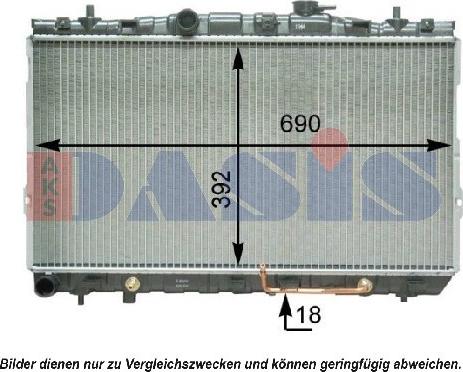 AKS Dasis 560051N - Radiators, Motora dzesēšanas sistēma autodraugiem.lv