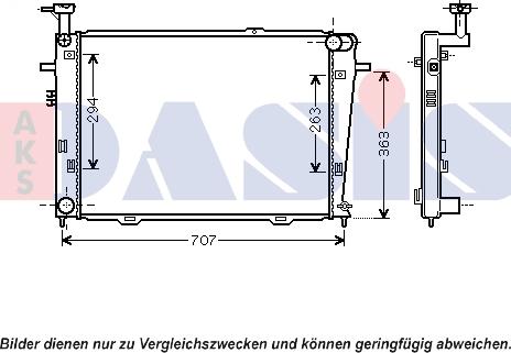 AKS Dasis 560062N - Radiators, Motora dzesēšanas sistēma autodraugiem.lv