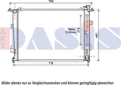 AKS Dasis 560081N - Radiators, Motora dzesēšanas sistēma autodraugiem.lv