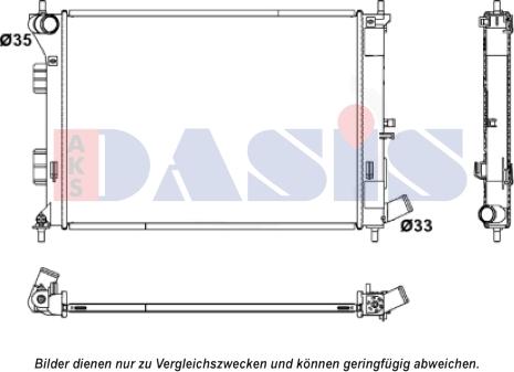 AKS Dasis 560088N - Radiators, Motora dzesēšanas sistēma autodraugiem.lv