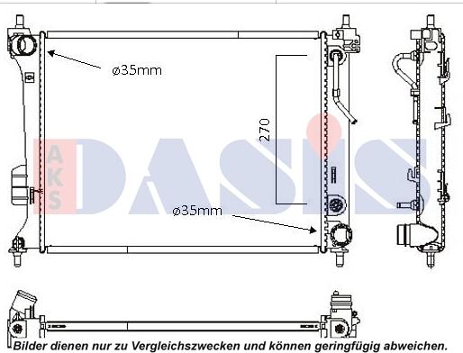 AKS Dasis 560071N - Radiators, Motora dzesēšanas sistēma autodraugiem.lv