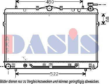 AKS Dasis 560230N - Radiators, Motora dzesēšanas sistēma autodraugiem.lv