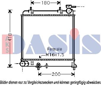 AKS Dasis 510042N - Radiators, Motora dzesēšanas sistēma autodraugiem.lv