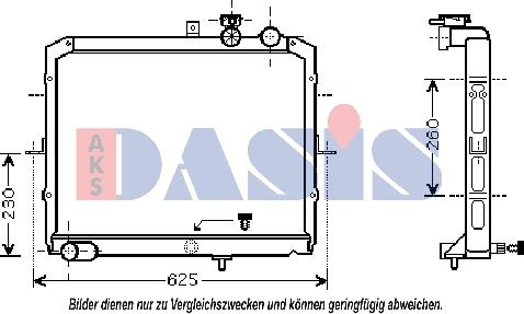 AKS Dasis 510047N - Radiators, Motora dzesēšanas sistēma autodraugiem.lv