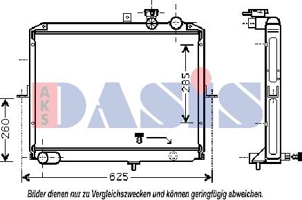 AKS Dasis 510055N - Radiators, Motora dzesēšanas sistēma autodraugiem.lv