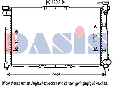 AKS Dasis 510015N - Radiators, Motora dzesēšanas sistēma autodraugiem.lv