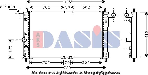 AKS Dasis 510011N - Radiators, Motora dzesēšanas sistēma autodraugiem.lv