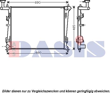 AKS Dasis 510071N - Radiators, Motora dzesēšanas sistēma autodraugiem.lv