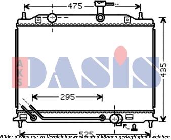 AKS Dasis 510077N - Radiators, Motora dzesēšanas sistēma autodraugiem.lv