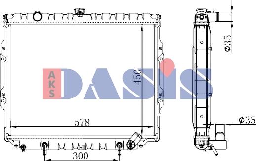 AKS Dasis 510196N - Radiators, Motora dzesēšanas sistēma autodraugiem.lv