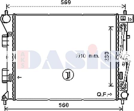 AKS Dasis 510185N - Radiators, Motora dzesēšanas sistēma autodraugiem.lv