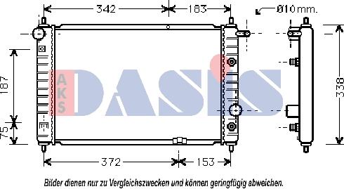 AKS Dasis 510180N - Radiators, Motora dzesēšanas sistēma autodraugiem.lv