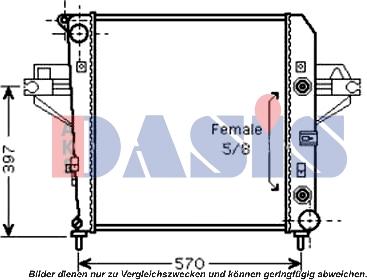 AKS Dasis 520104N - Radiators, Motora dzesēšanas sistēma autodraugiem.lv