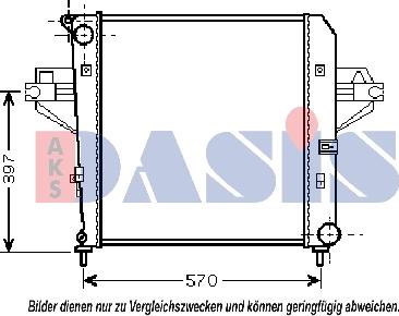 AKS Dasis 520116N - Radiators, Motora dzesēšanas sistēma autodraugiem.lv