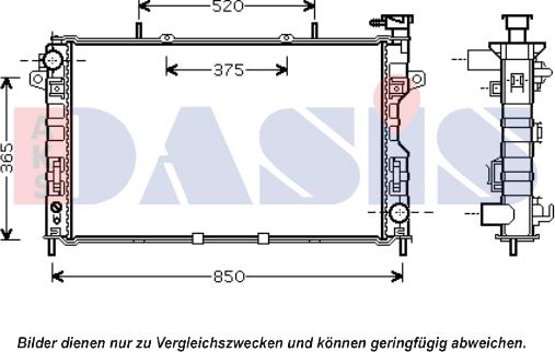 AKS Dasis 520118N - Radiators, Motora dzesēšanas sistēma autodraugiem.lv