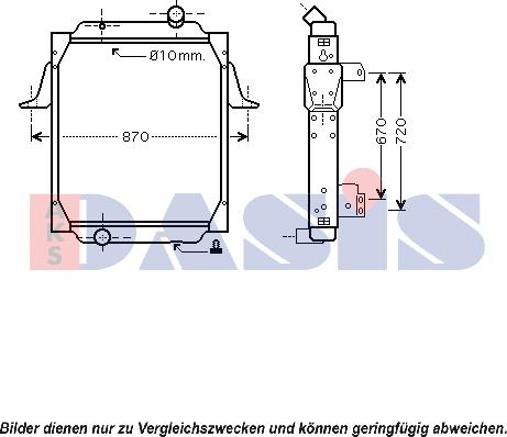 AKS Dasis 680287N - Radiators, Motora dzesēšanas sistēma autodraugiem.lv