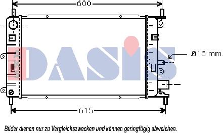 AKS Dasis 090067N - Radiators, Motora dzesēšanas sistēma autodraugiem.lv