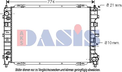 AKS Dasis 090084N - Radiators, Motora dzesēšanas sistēma autodraugiem.lv