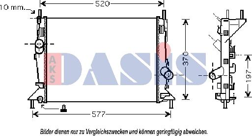 AKS Dasis 090083N - Radiators, Motora dzesēšanas sistēma autodraugiem.lv