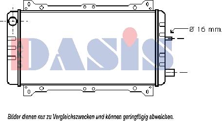 AKS Dasis 090034N - Radiators, Motora dzesēšanas sistēma autodraugiem.lv