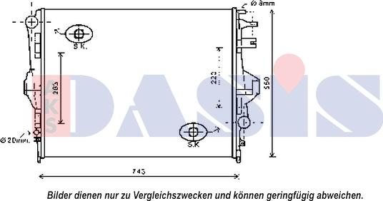 AKS Dasis 040052N - Radiators, Motora dzesēšanas sistēma autodraugiem.lv