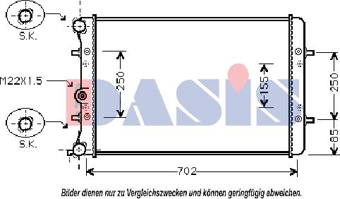 AKS Dasis 040027N - Radiators, Motora dzesēšanas sistēma autodraugiem.lv