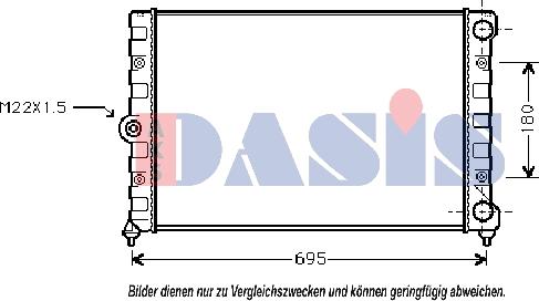 AKS Dasis 041260N - Radiators, Motora dzesēšanas sistēma autodraugiem.lv