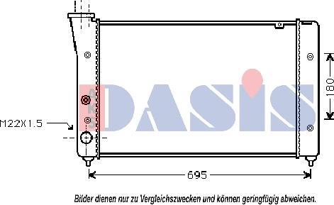 AKS Dasis 041700N - Radiators, Motora dzesēšanas sistēma autodraugiem.lv