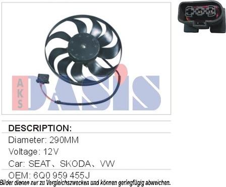 AKS Dasis 048001N - Ventilators, Motora dzesēšanas sistēma autodraugiem.lv