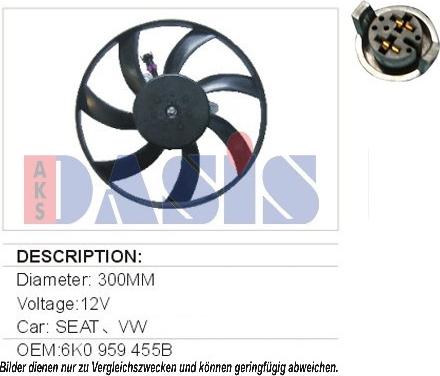 AKS Dasis 048003N - Ventilators, Motora dzesēšanas sistēma autodraugiem.lv