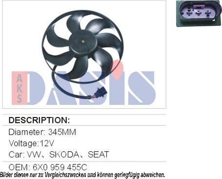 AKS Dasis 048025N - Ventilators, Motora dzesēšanas sistēma autodraugiem.lv