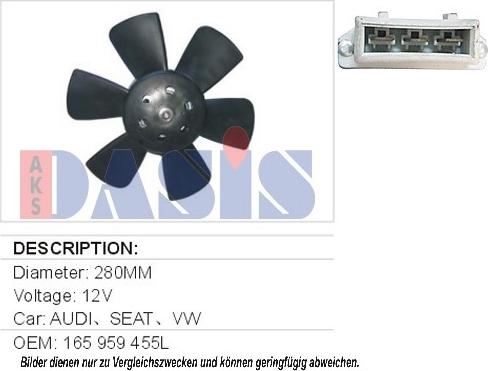 AKS Dasis 048070N - Ventilators, Motora dzesēšanas sistēma autodraugiem.lv