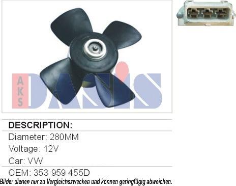 AKS Dasis 048340N - Ventilators, Motora dzesēšanas sistēma autodraugiem.lv