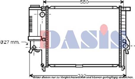 AKS Dasis 050011N - Radiators, Motora dzesēšanas sistēma autodraugiem.lv