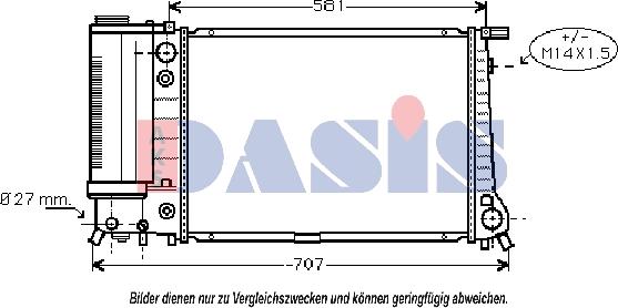 AKS Dasis 050018N - Radiators, Motora dzesēšanas sistēma autodraugiem.lv