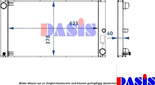 AKS Dasis 051002N - Radiators, Motora dzesēšanas sistēma autodraugiem.lv