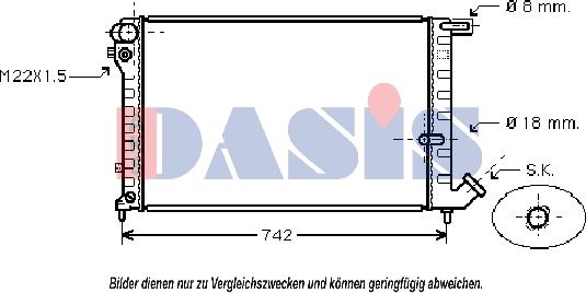 AKS Dasis 060950N - Radiators, Motora dzesēšanas sistēma autodraugiem.lv