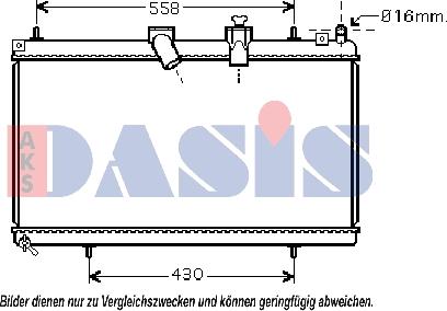 AKS Dasis 060059N - Radiators, Motora dzesēšanas sistēma autodraugiem.lv