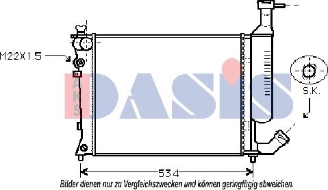 AKS Dasis 060014N - Radiators, Motora dzesēšanas sistēma autodraugiem.lv