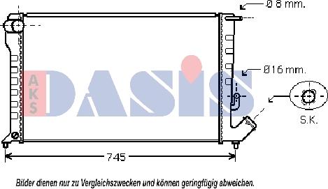 AKS Dasis 060031N - Radiators, Motora dzesēšanas sistēma autodraugiem.lv