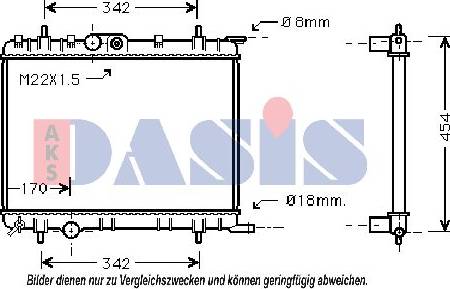 AKS Dasis 061030N - Radiators, Motora dzesēšanas sistēma autodraugiem.lv