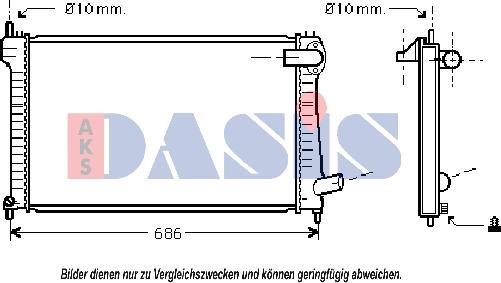 AKS Dasis 061170N - Radiators, Motora dzesēšanas sistēma autodraugiem.lv