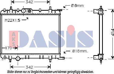 AKS Dasis 061210N - Radiators, Motora dzesēšanas sistēma autodraugiem.lv