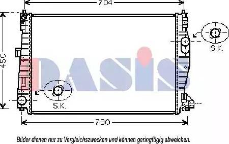 AKS Dasis 010003N - Radiators, Motora dzesēšanas sistēma autodraugiem.lv