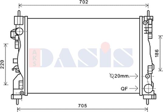 AKS Dasis 010031N - Radiators, Motora dzesēšanas sistēma autodraugiem.lv