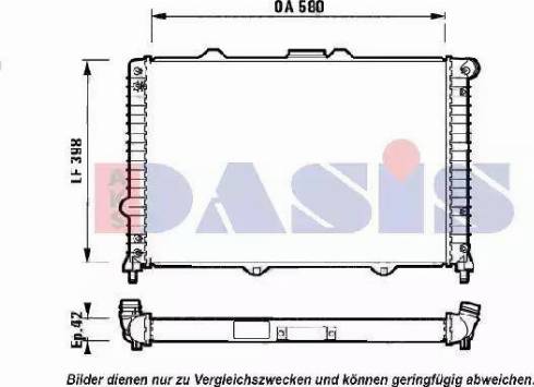 AKS Dasis 011050N - Radiators, Motora dzesēšanas sistēma autodraugiem.lv